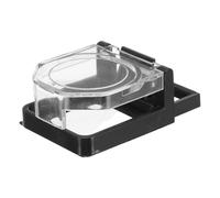 Anneome Cubierta Protectora Autoadhesiva para Interruptor de Botón 52X34 MM Tapa Transparente Base Negra y Marco Señalizador Protección para Panel de Botones en Entornos Industriales y