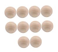 Anneome Cuentas de Madera de Loto de 40 Mm Pequeñas Cuentas Redondas para Manualidades Decorativas de Joyería Cuentas sin Agujero para Pintar Y Escribir