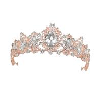 Anneome de Novia Barroca Retro para Bodas Tocado Elegante Rosa Dorado y Plata con Brillo Accesorios Fotográficos para Mujeres Fiestas Especiales