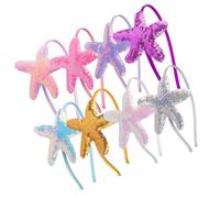 Anneome Diademas para Niña Diseño de Estrella de Mar en Resina, 8 Piezas Fáciles de Poner para Decorar Peinados Diarios y Fiestas Color Aleatorio