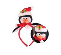 Anneome Diademas Tridimensionales para Festivales 2 Piezas Hechas a Mano Colores Surtidos Decoraciones Navideñas de Santa Muñeco de Nieve y Reno Accesorios para Cabello en Fiestas y