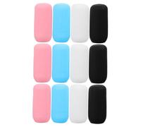 Anneome Diseño Simple Fundas de Silicona Elásticas 12 Multipropósito para Botellas de Viaje a Prueba de Fugas Ideales para Botellas de Champú y Dispensadores Portátiles