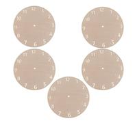 Anneome Esferas de Reloj de Madera sin Terminar DIY 30 CM 5 Piezas Kit Manualidades Base Redonda para Reloj de Pared Decoración Hogar y Proyectos Creativos