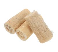 Anneome Esponja Exfoliante Natural de Lufa para Ducha Corporal 3 Piezas, Tamaño 12,5 Cm X 6-7 Cm, Color Original, Multiusos para Baño y Cocina, Depurador Vegetal para Piel Sensible