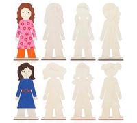 Anneome Etiquetas de Madera sin Terminar para Manualidades 20 Piezas Recortes de Personas de Madera para Bricolaje Naturales para Decoración Infantil y Proyectos Creativos