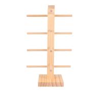 Anneome Expositor de Gafas de Sol de Madera de Pino Natural Soporte para 4 Pares Organizador Multifunción para Gafas de Lectura y Uso Diario Adecuado para Hogar y Tienda Minorista