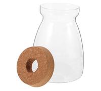 Anneome Frasco de Vidrio con Tapa de Corcho 3 CM Terrario para Propagación de Plantas Hidropónicas Micro Paisaje Ecológico Decorativo para Hogar y Oficina Maceta Sellada Hermética