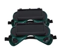 Anneome Gafas de Soldador Oscurecimiento Automático Gafas de Protección para Soldadura y Corte Ajustables y 2 Piezas Adecuadas para Industriales y Proyectos de Bricolaje