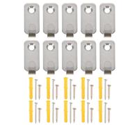 Anneome Ganchos de Pared de Acero Inoxidable para Colgar Cuadros, Kit de 10 Juegos Clavos y Tacos, Gancho Tipo J Resistente para Marcos Pesados, Colgadores para Decoración y Fotos