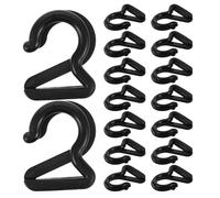 Anneome Ganchos en Forma de S para Toldo de Caravana 50 Piezas, Clips Resistentes de Plástico para Colgar Luces y Objetos Pesados en Tiendas de Campaña y Refugios de Caza, Accesorios