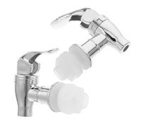 Anneome Grifo de Repuesto para Dispensador de Bebidas 2 Piezas Plateado para Botella de Agua Diámetro del Orificio de 16 a 22 Mm Fácil de Instalar para Uso a Largo Plazo