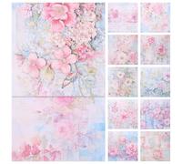 Anneome Hojas de Papel Artesanal para Manualidades Diy, Papel Decorativo para Scrapbooking y Diarios, Tamaño Medio, Color Pastel, Adecuado para Técnicas Mixtas y Álbumes de Recortes, Pack