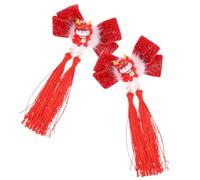 Anneome Horquillas para Mujer con Lazo y Borlas Diseño Dragón para Año Chino Accesorios para Cabello Delicados y Resistentes para Fiestas y Diario