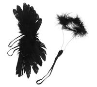 Anneome Juego de Alas de Ángel Pequeñas para Muñecas DIY, Accesorio de Plumas Negras Miniatura para Manualidades y Disfraces Creativos, Adornos Seguros para Cosplay y Decoración de