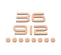 Anneome Kit de Números para Reloj de Pared DIY en Madera de Haya Natural, Dígitos Arábigos 3D sin Pintar, Accesorios de Repuesto para Relojes Artesanales, Decoración Creativa para Hogar