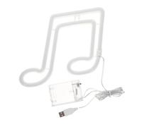 Anneome Letrero LED de Neón Nota Musical Luz Ambiental USB y Batería Colores Rosa y Azul Decoración para Dormitorio Sala Fiesta y Bar Luces LED Neón para Pared