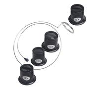 Anneome Lupa de Joyero Clip para Trabajos de Cerca, Cristal y Metal, Manos Libres, Ligera y Portátil, Accesorios para Reparación de Relojes y Joyas, Kit de 4 Unidades Color Aleatorio