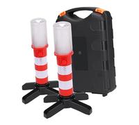 Anneome Luz Estroboscópica de Seguridad Roja Multifuncional para Trabajo y Emergencia con Soporte Ajustable y Función Magnética Lámpara Sos Portátil para Coche y Exterior