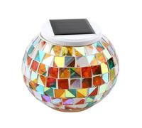 Anneome Luz Solar LED de Mosaico para Jardín, Lámpara de Vidrio Decorativa para Césped, Recargable y Resistente al Agua, Iluminación Nocturna para Exteriores, Luces Solares Decorativas