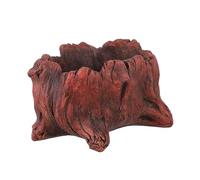 Anneome Maceta Creativa de Cemento Forma de Madera para Suculentas, Jardinera Decorativa de Escritorio, Adorno Artificial para Decoración del Hogar y Oficina, Macetero de Imitación Madera