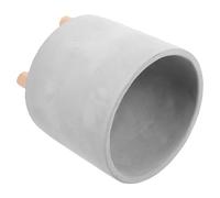 Anneome Maceta de Cemento Simple con Patas de Madera Macetero Creativo para Suculentas y Plantas de Interior Soporte Decorativo Ligero para Balcón y Hogar