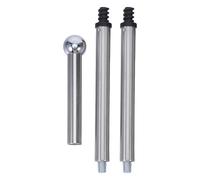 Anneome Mango de Cepillo de Inodoro de Acero Inoxidable Resistente la Corrosión, Perilla Redonda Superior y Conexión Negra, Recambio Ergonómico para Limpieza de Baño Doméstico