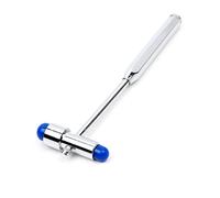 Anneome Martillo Multifunción De Doble Cabeza t Con Mango De Acero Inoxidable, Color Azul, Con y Cepillo Para Diagnóstico Neurológico y Pruebas De Reflejos Hospitales y Clínicas