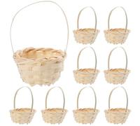 Anneome Mini Cesta Tejida de Bambú 20 Piezas, Estilo Rústico Natural