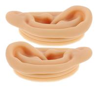 Anneome Modelo de Oreja de Silicona Suave Realista para Práctica de Acupuntura y Perforación de Orejas Falsas Anatómicas para Enseñanza y Exhibición Educativa