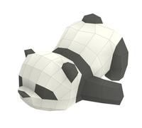 Anneome Modelo de Papel 3D de Panda Durmiente Iridiscente Moldeado a Mano Origami Geométrico para Decoración y Juguete DIY Adecuado para Festivales Fiestas y Regalos Creativos