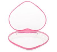 Anneome Neceser Rígido Diseño de Corazón para Organización de Cosméticos y Accesorios, Bolsa de Viaje para Mujeres Cremallera y Compartimento Transparente