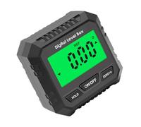 Anneome Nivel Digital Magnético Inclinómetro Electrónico Pantalla LCD Goniómetro Digital Portátil para Construcción y Carpintería Medidor de Ángulos Preciso Color Negro sin Batería