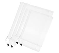 Anneome Organizador de archivos con cremallera, bolsas para documentos, 4 piezas, impermeables, con aro de cuerda en la cremallera, para oficina y escolar
