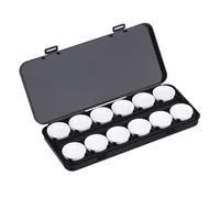 Anneome Paleta De Colores 24 Compartimentos para Pintura Artística y Decoración De Uñas, Negra, Duradera De Abs, Práctica para Mezclar y Almacenar, Adecuado para Artistas y Uso Profesional