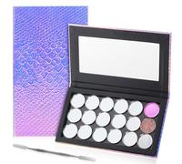 Anneome Paleta Magnética de Maquillaje Vacía con Discos Metálicos y Espátula Soporte Seguro para Sombras de Ojos y Polvos Capacidad para Profesional y Personal