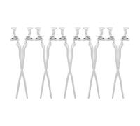 Anneome Palitos de Metal Cabello Chinos 10 Piezas, Horquillas Irregulares Geométricas en Color Plata Antigua, Accesorios Tradicionales para Moños y Recogidos, Ideales para Uso