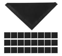 Anneome Paños de Microfibra para Limpiar Gafas y Pantallas 50 Unidades Tamaño 15X15 CM Color Negro Paño Reutilizable para Lentes Smartphones y Tablets Limpieza Eficaz de Polvo y