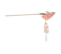 Anneome Pañuelo de Flores Chino con Borlas Largas para Hanfu y Qipao Horquilla Rosa Suave Accesorio Ligero y Seguro para Peinados Tradicionales para Bodas y Festivales