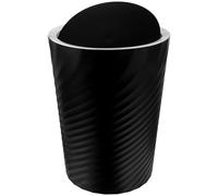 Anneome Papelera Pequeña de 10l con Tapa, Plástico Negro para Baño | Ligera Estilo Simple, para Hotel y Hogar, Residuos de Papel y Limpieza Fácil