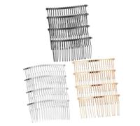 Anneome Paquete de 12 Peines Metálicos Pelo 20 Dientes Resistentes Oxidación, Accesorios Ideales para Peinados de Noche Niñas