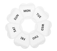 Anneome Pastillero Semanal Transparente con Compartimentos y Tapa Organizador Portátil para Medicina Occidental Caja para Ordenar Pastillas para Viaje y Uso Diario