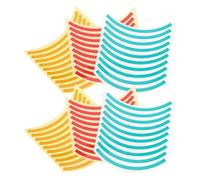 Anneome Pegatinas Reflectantes para Manómetros de Presión ¼ Círculo, Adhesivas Resistentes, Colores Rojo, Amarillo y Verde, 60 Unidades para Señalización Industrial y Mantenimiento Seguro