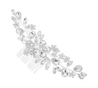 Anneome Peine de Novia con Cristales Plateados Pasador Elegante para Bodas y Fiestas Accesorio de Cabello con Pedrería Brillante para Mujeres Diseño Duradero y Multifuncional