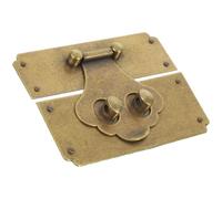 Anneome Pestillo de Caja Antigua de Latón 10,6 Cm Hebilla Tallada Vintage para Muebles y Joyeros, Cerrojo Resistente para Cerraduras de Cajas Pequeñas y Accesorios de Herrajes