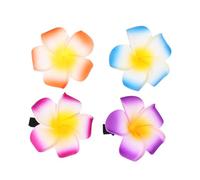 Anneome Pinzas Pelo Flores de Plumeria Hawaiana, 18 Piezas de Plástico, Accesorios Cabello para Bodas y Fiestas Color Aleatorio