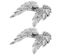 Anneome Pinzas Pelo Vikingas Alas de Metal, 2 Unidades, Clip Francés Grande Gótico para Mujer, Accesorio Retro para Peinados Recogidos y Eventos Medievales