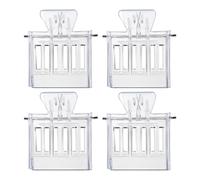 Anneome Pinzas Transparentes de Plástico para Captura de Reina, Clip de Jaula Apícola 4 Unidades, Herramienta Ligera y Segura para Apicultores en Apicultura Doméstica