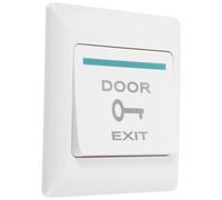 Anneome Placa de Pared para Acceso a Puerta 86 Tipo Botón de Salida Reinicio Automático Material Resistente y Flexible Cubierta para Timbre Adecuado para Control de Puertas y Sistemas