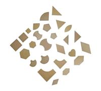 Anneome Plantillas Acrílicas para Acolchado con Diseño Patchwork Herramientas de Costura DIY Plantilla para Esquina de Quilt Regla Transparente Resistente para Proyectos de Manualidades y