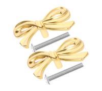 Anneome Pomo de Armario Pequeño de Latón Forma de Lazo Tirador para Cajón y Cómoda 2 Unidades Adecuado para Cocina Dormitorio y Oficina